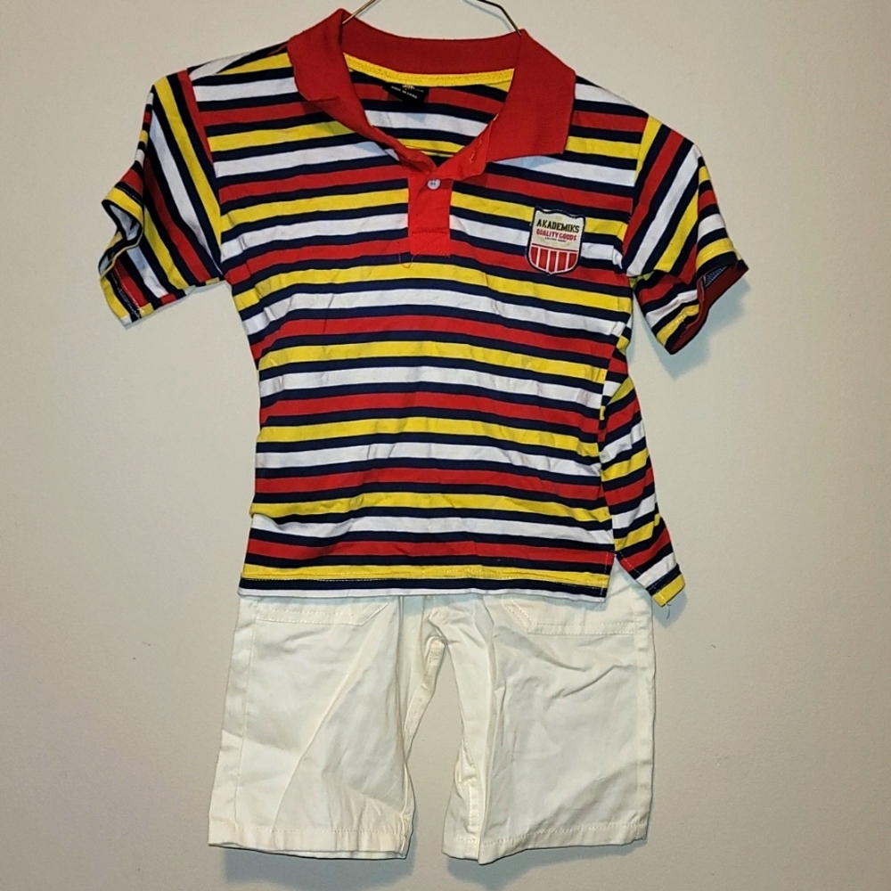 Little boys shorts and shirt set